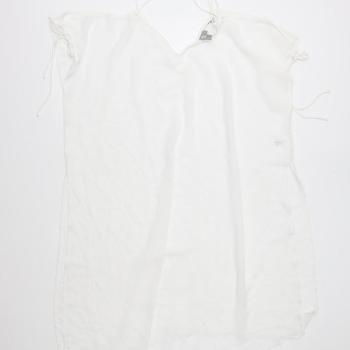 ASOS Womens White  Chiffon Tunic Blouse Size 10  - Swim