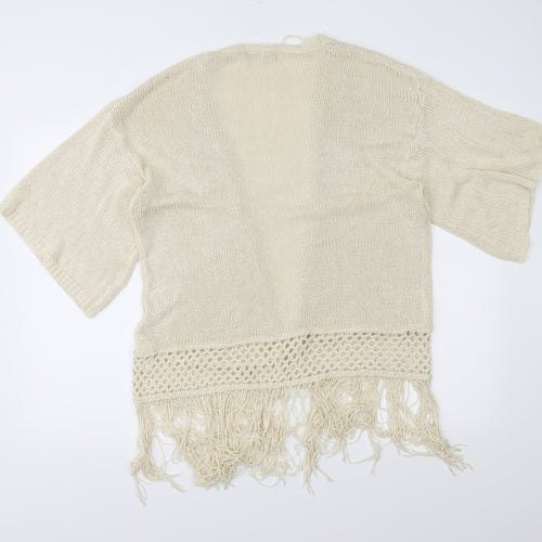 Atmosphere Womens Beige  Knit Cardigan Jumper Size S