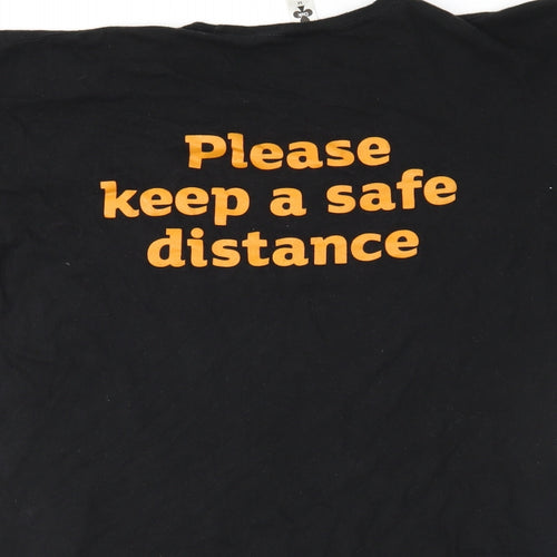 Club Womens Black  Jersey Basic T-Shirt Size M
