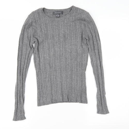 Primark Womens Grey  Knit Pullover Jumper Size S