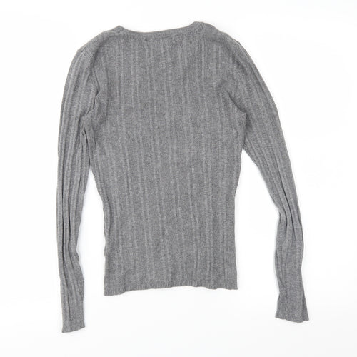 Primark Womens Grey  Knit Pullover Jumper Size S