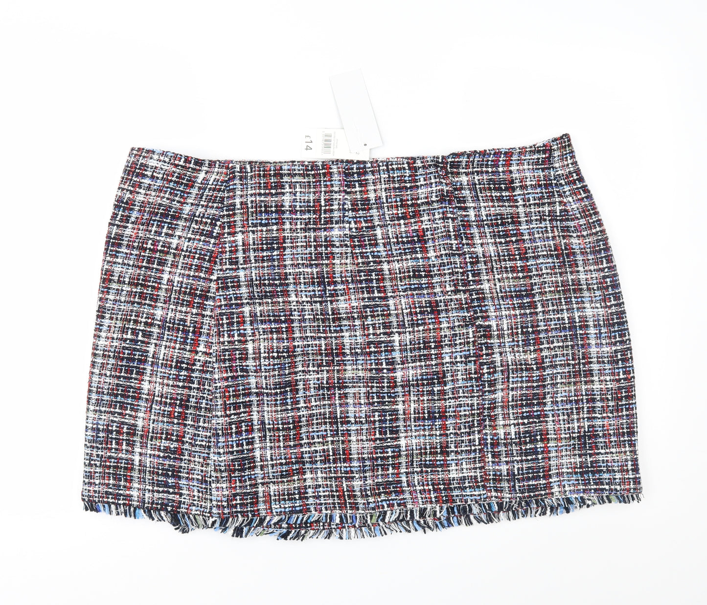 George Womens Blue Check  Straight & Pencil Skirt Size 22