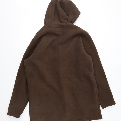Premier Mens Brown  Fleece Parka Coat Size M