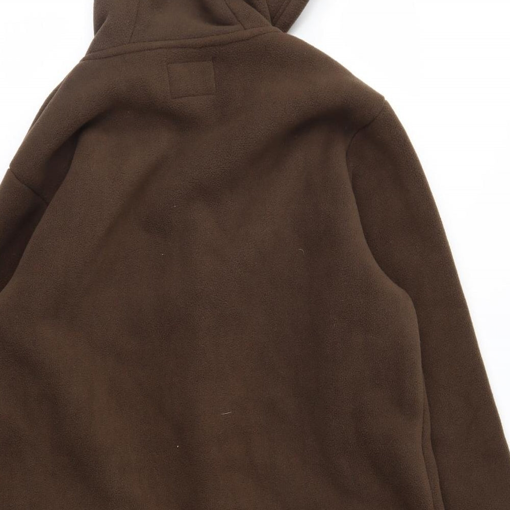 Premier Mens Brown  Fleece Parka Coat Size M