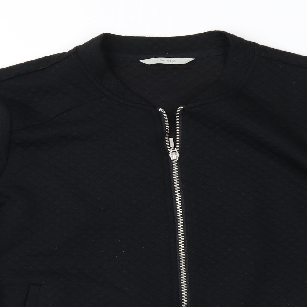 George Womens Black   Quilted Jacket Size 18