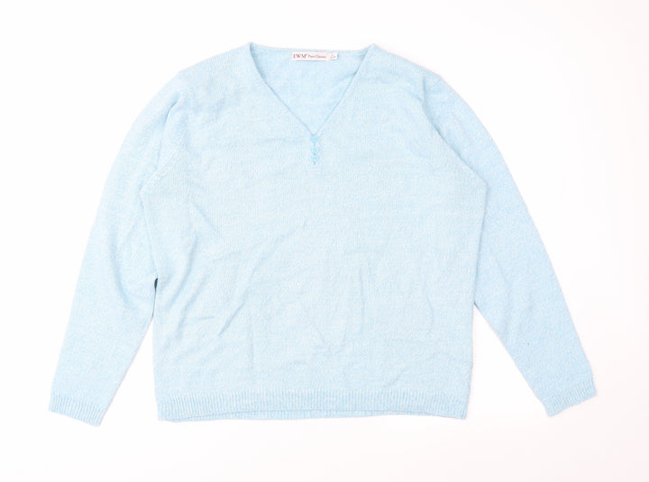 EWM Womens Blue  Knit Pullover Jumper Size L