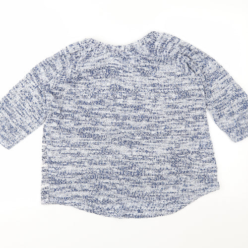 Dorothy Perkins Womens Blue Striped Knit Pullover Jumper Size 8