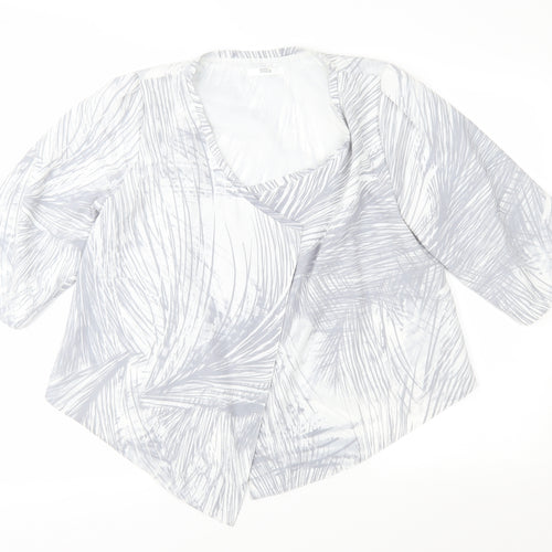 Marks and Spencer Womens Grey Geometric  Jacket  Size 10