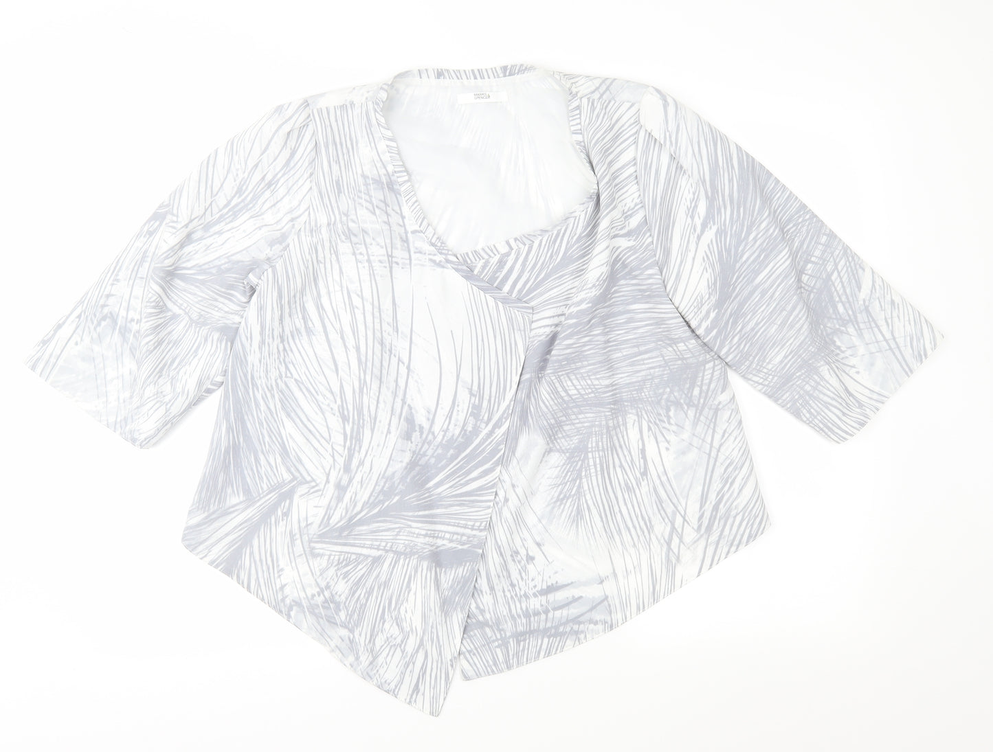 Marks and Spencer Womens Grey Geometric  Jacket  Size 10