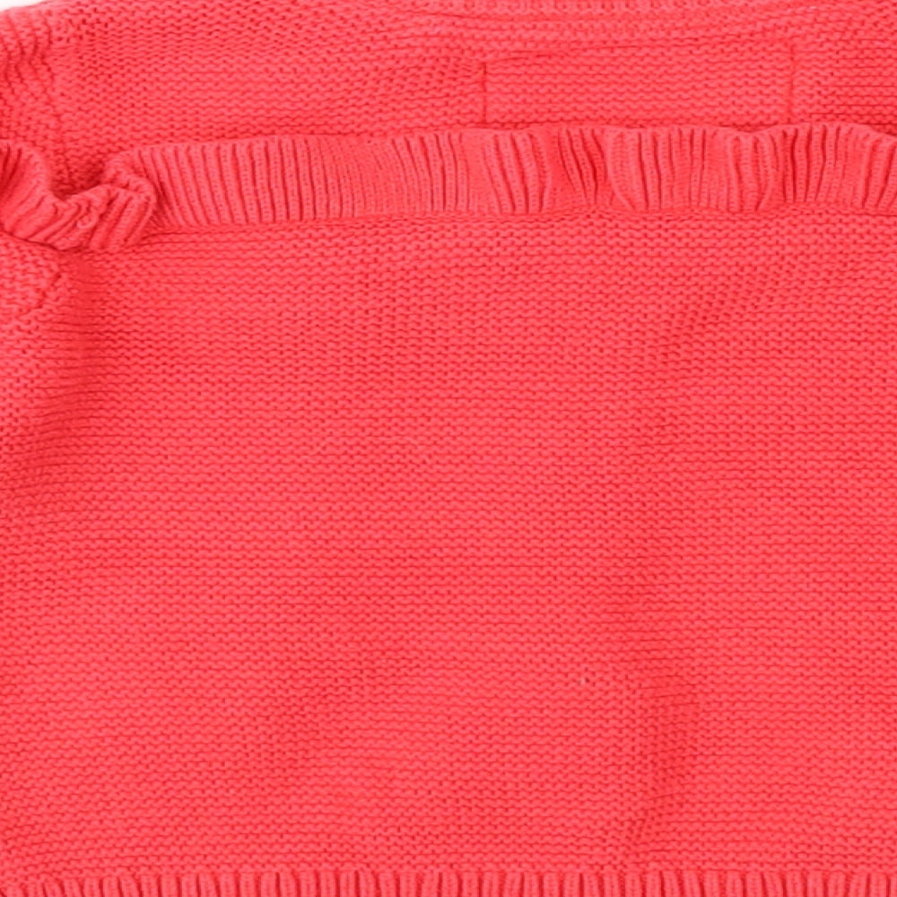 TU Girls Red Fair Isle Knit Cardigan Jumper Size 18-24 Months
