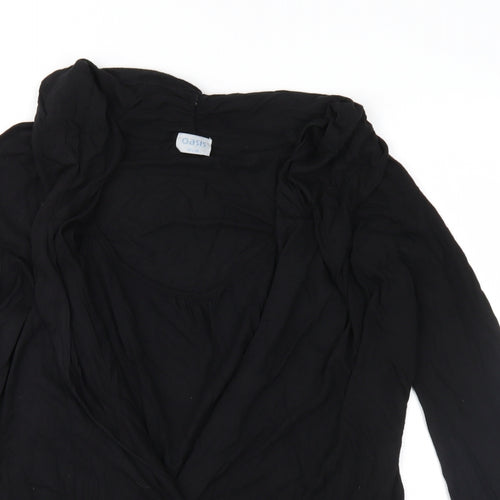 Oasis Womens Black  Jersey Basic Blouse Size 10