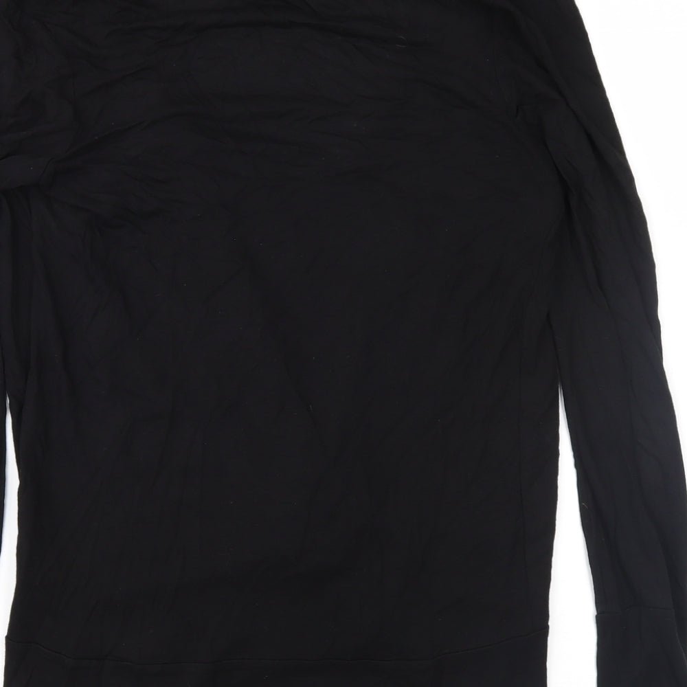 Oasis Womens Black  Jersey Basic Blouse Size 10