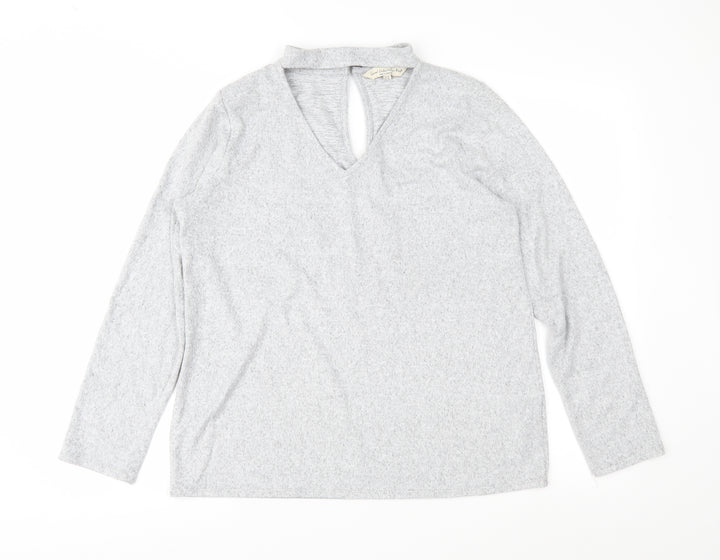 F&F Womens Grey  Knit Pullover Jumper Size 14