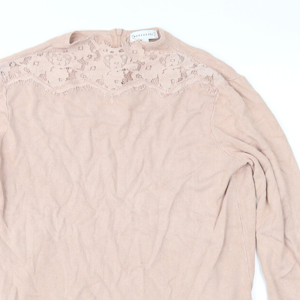 Warehouse Womens Pink  Knit Pullover Jumper Size 12