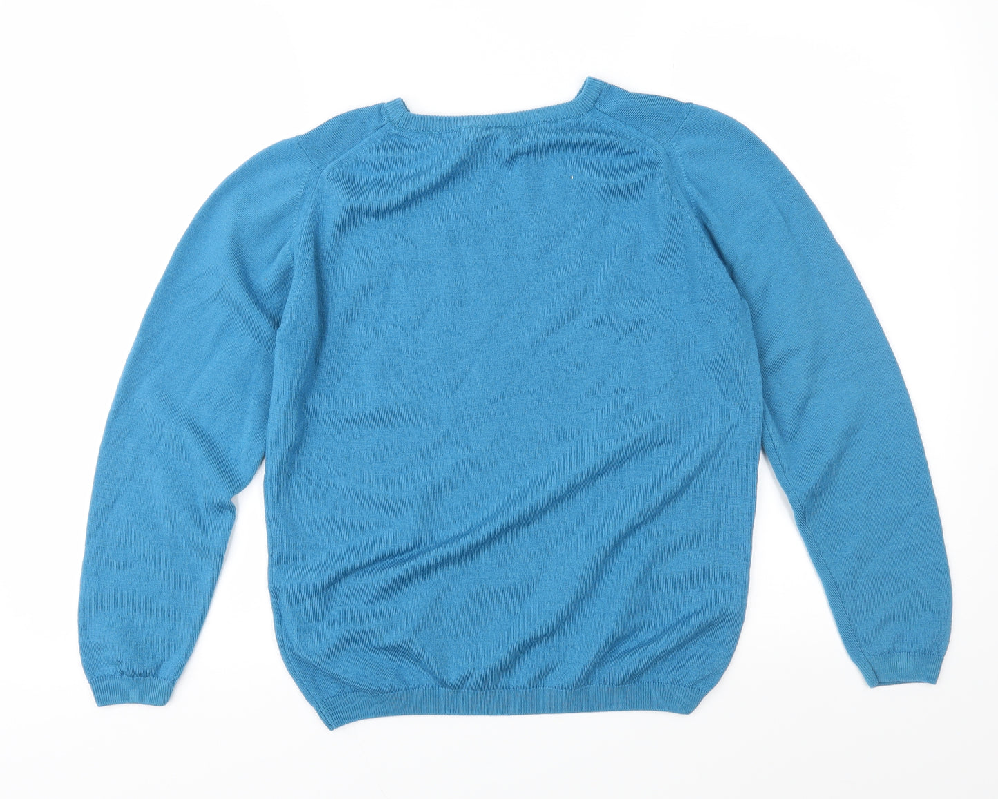 EWM Womens Blue  Knit Pullover Jumper Size S
