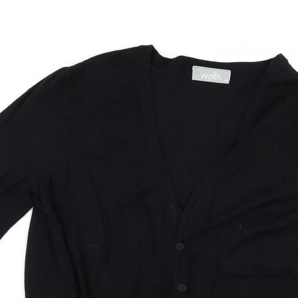 Wallis Womens Black   Cardigan Jumper Size 14