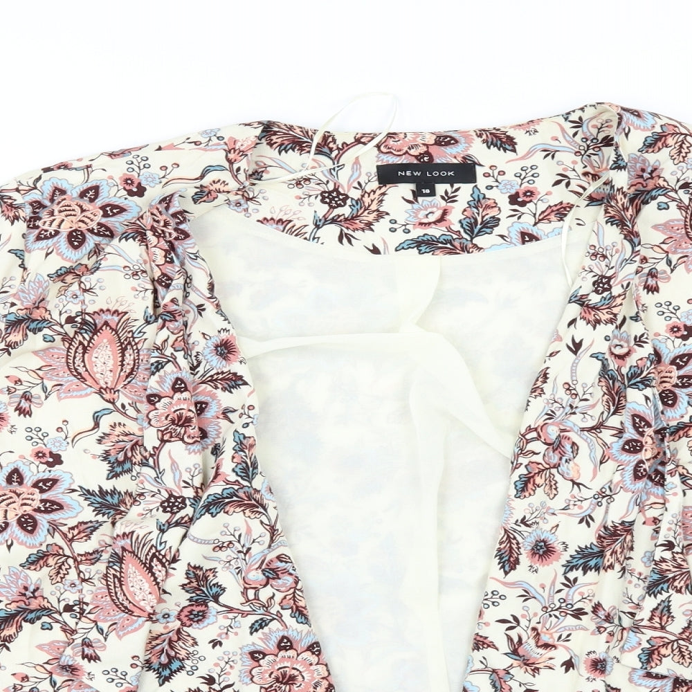 New Look Womens Ivory Floral  Jacket  Size 18