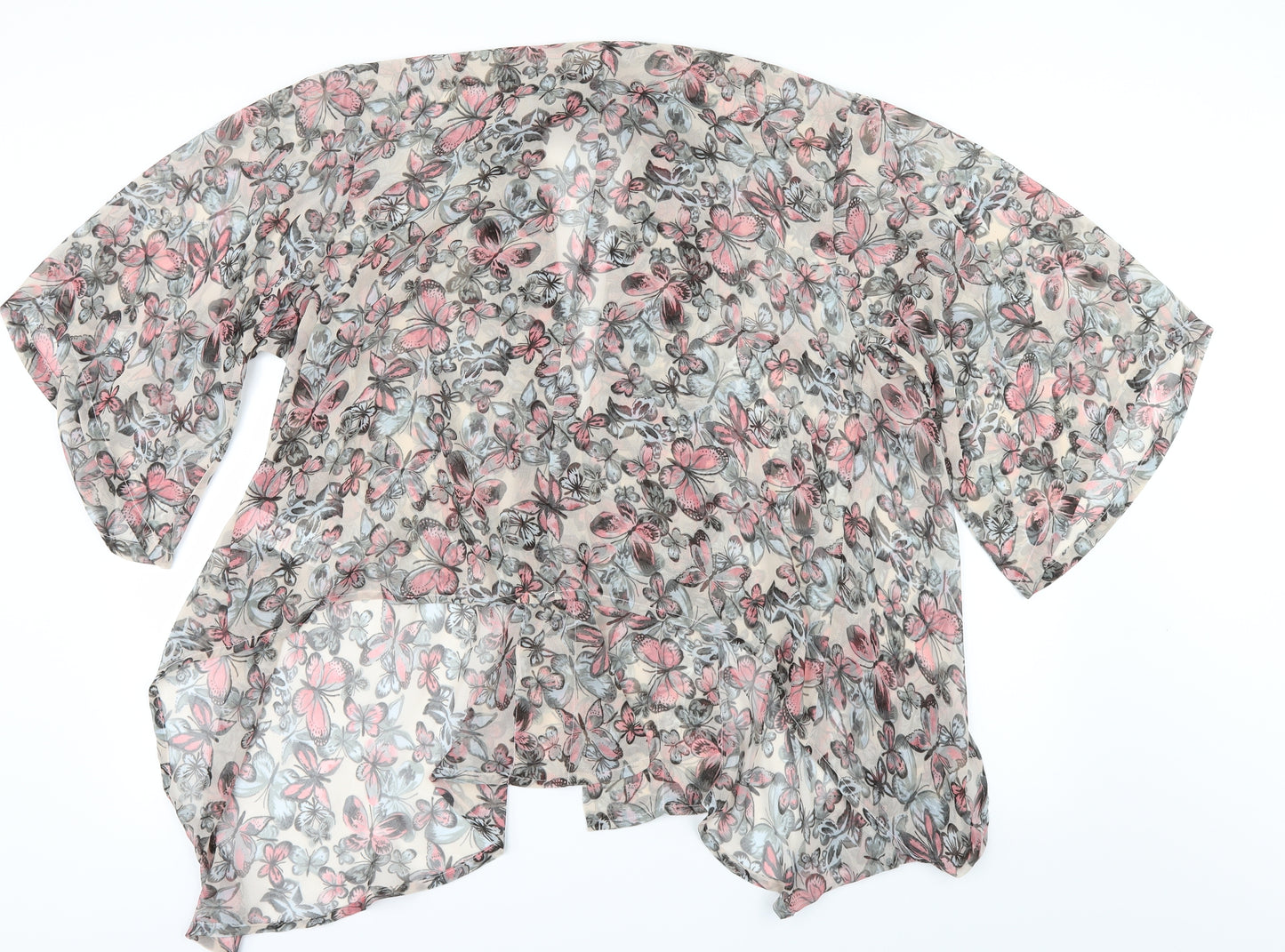 Apricot Womens Beige Floral  Kimono Blouse Size L