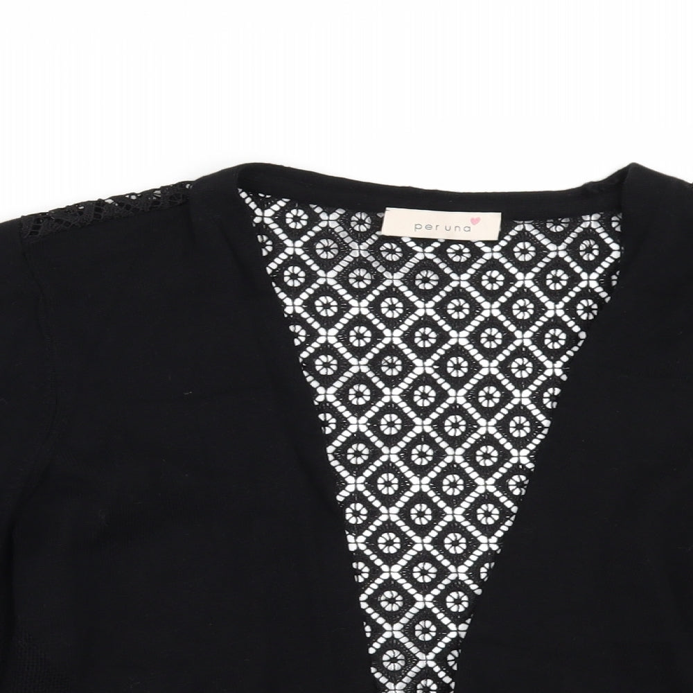 Per Una Womens Black   Cardigan Jumper Size 18