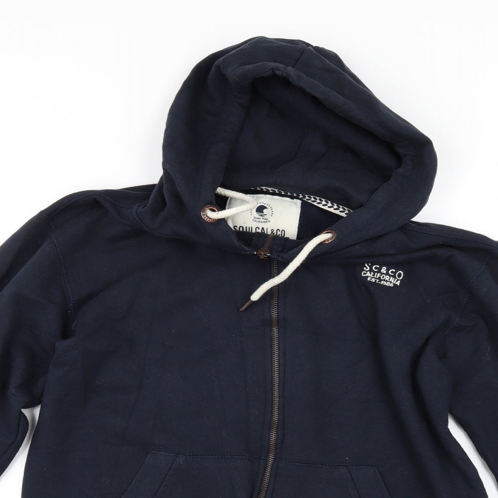 SoulCal&Co Mens Blue   Full Zip Hoodie Size M