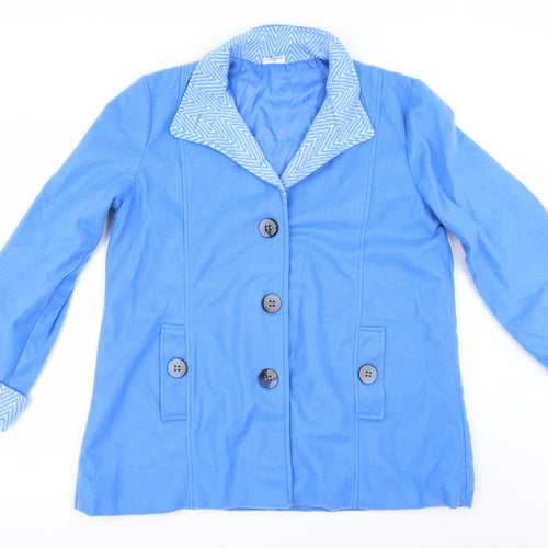 Anne De Lancay Womens Blue   Jacket  Size M