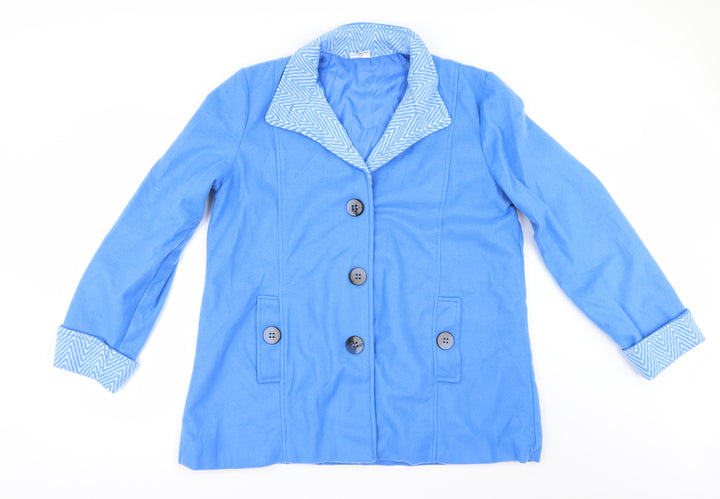Anne De Lancay Womens Blue   Jacket  Size M