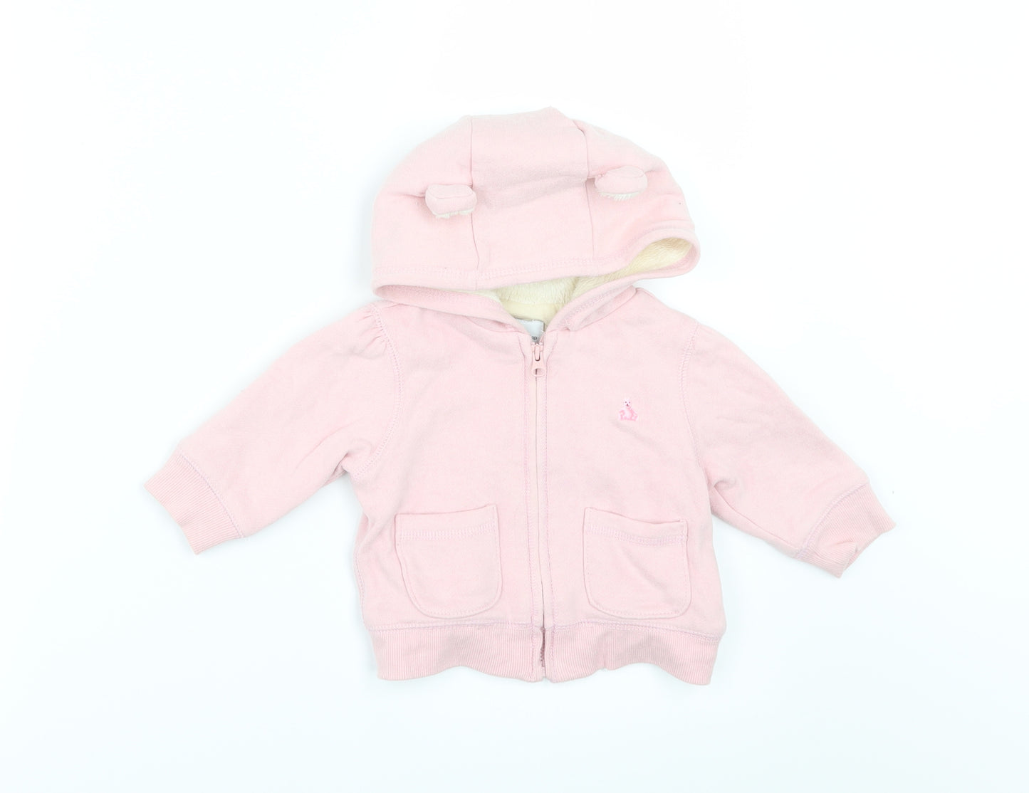 Gap Girls Pink   Jacket  Size 3-6 Months  - Ears Hood