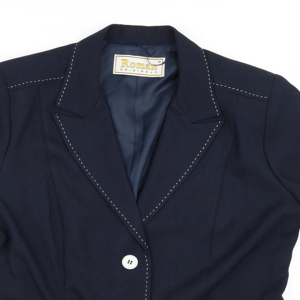 Roman Womens Blue   Jacket  Size 16
