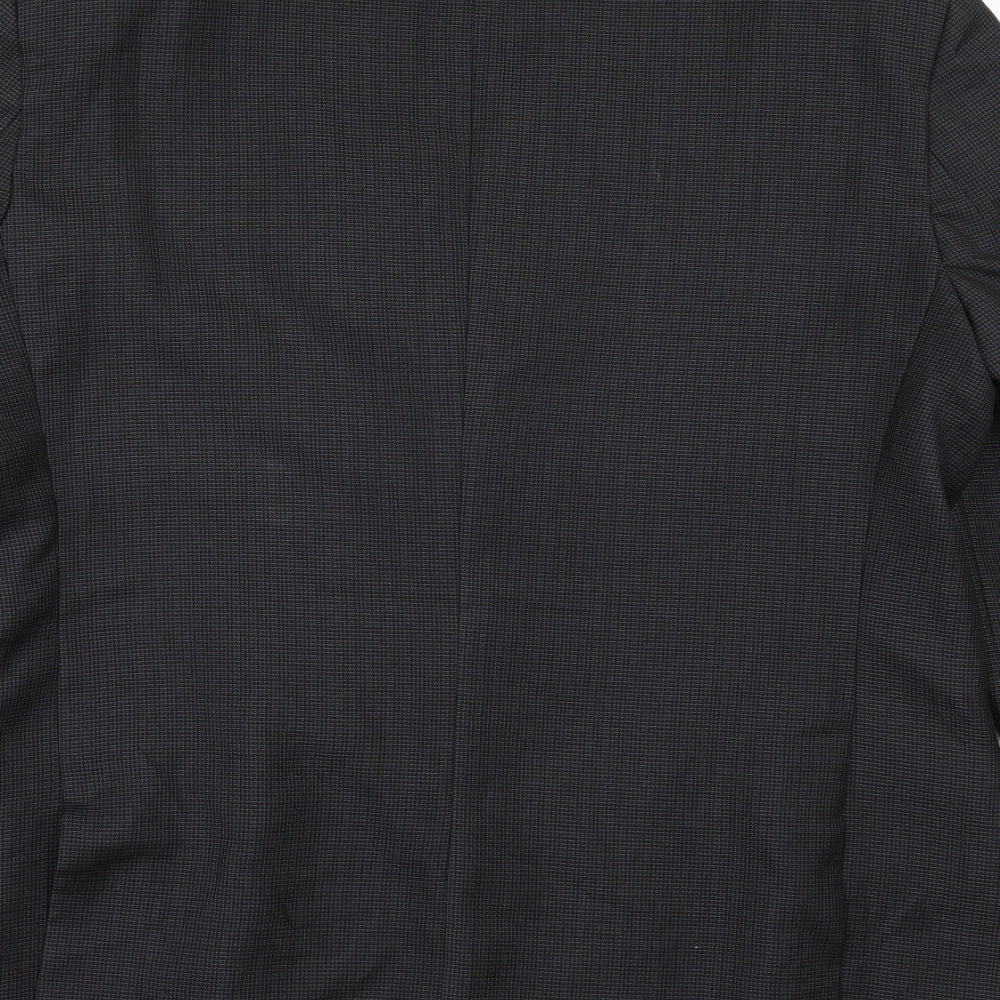 Louis Philippe Mens Grey Check  Jacket Suit Size 42