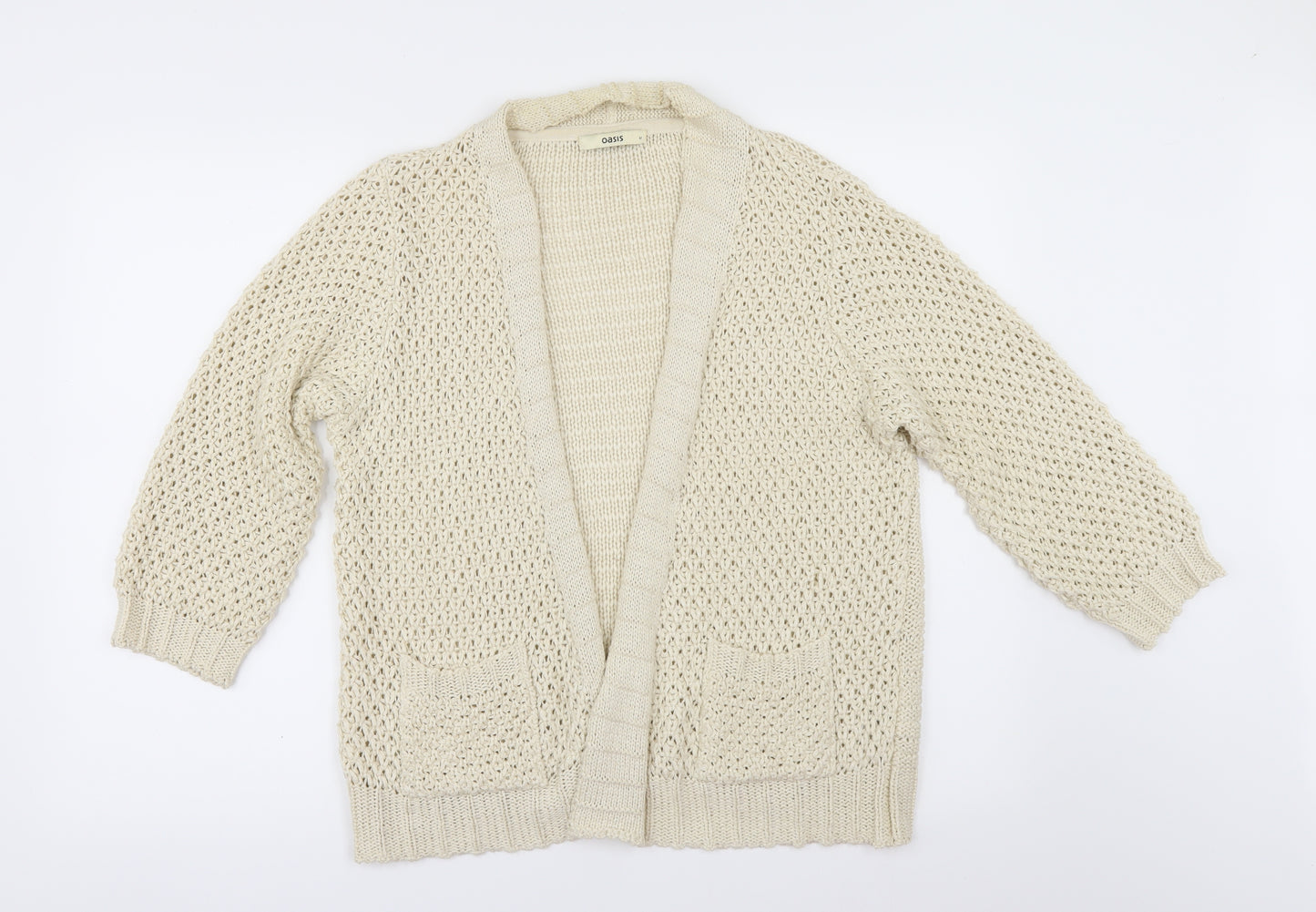 Oasis Womens Ivory   Cardigan Jumper Size M