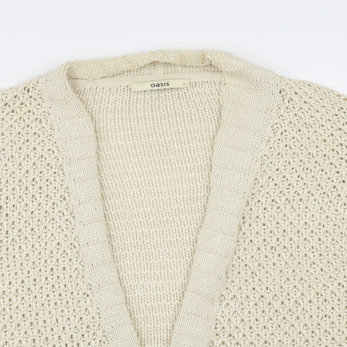 Oasis Womens Ivory   Cardigan Jumper Size M