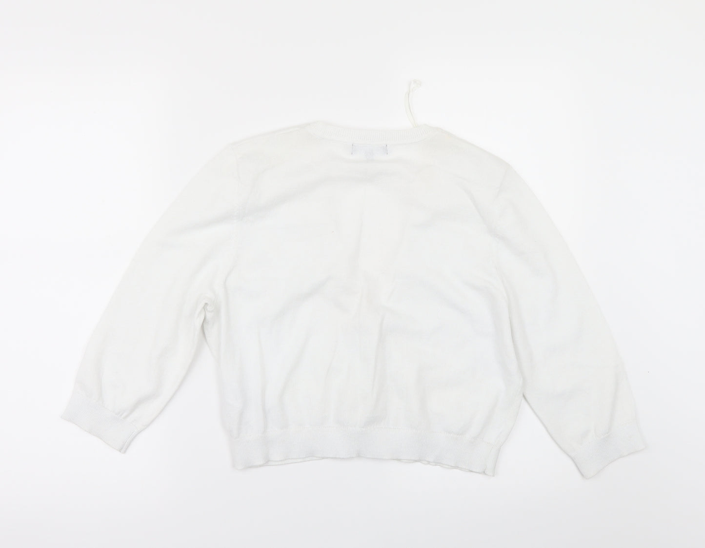 New Look Womens White   Cardigan Jumper Size 14