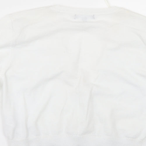 New Look Womens White   Cardigan Jumper Size 14