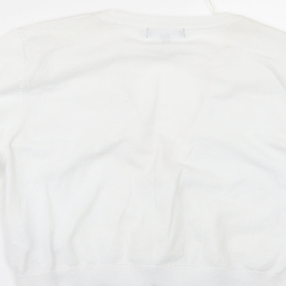 New Look Womens White   Cardigan Jumper Size 14