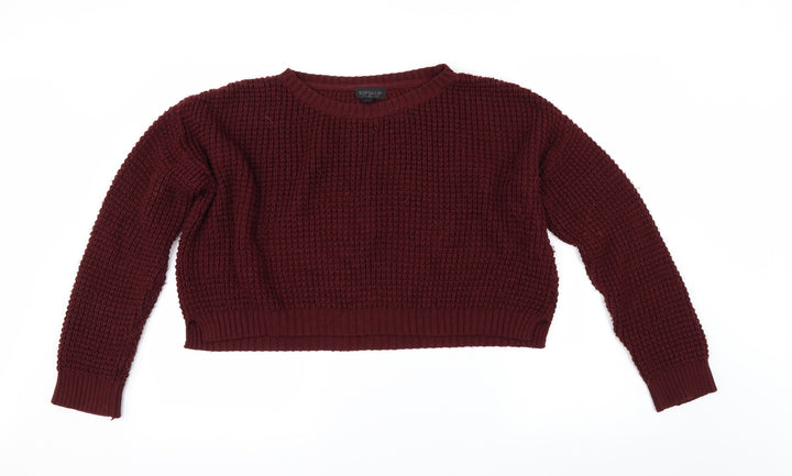 Topshop Womens Red   Pullover Jumper Size 10