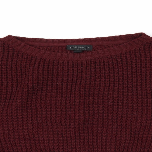 Topshop Womens Red   Pullover Jumper Size 10