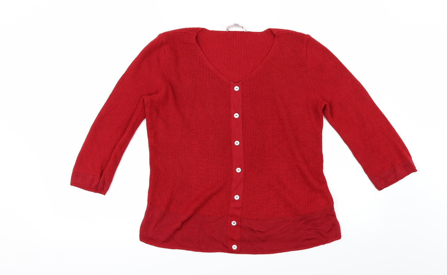 Per Una Womens Red   Cardigan Jumper Size 12