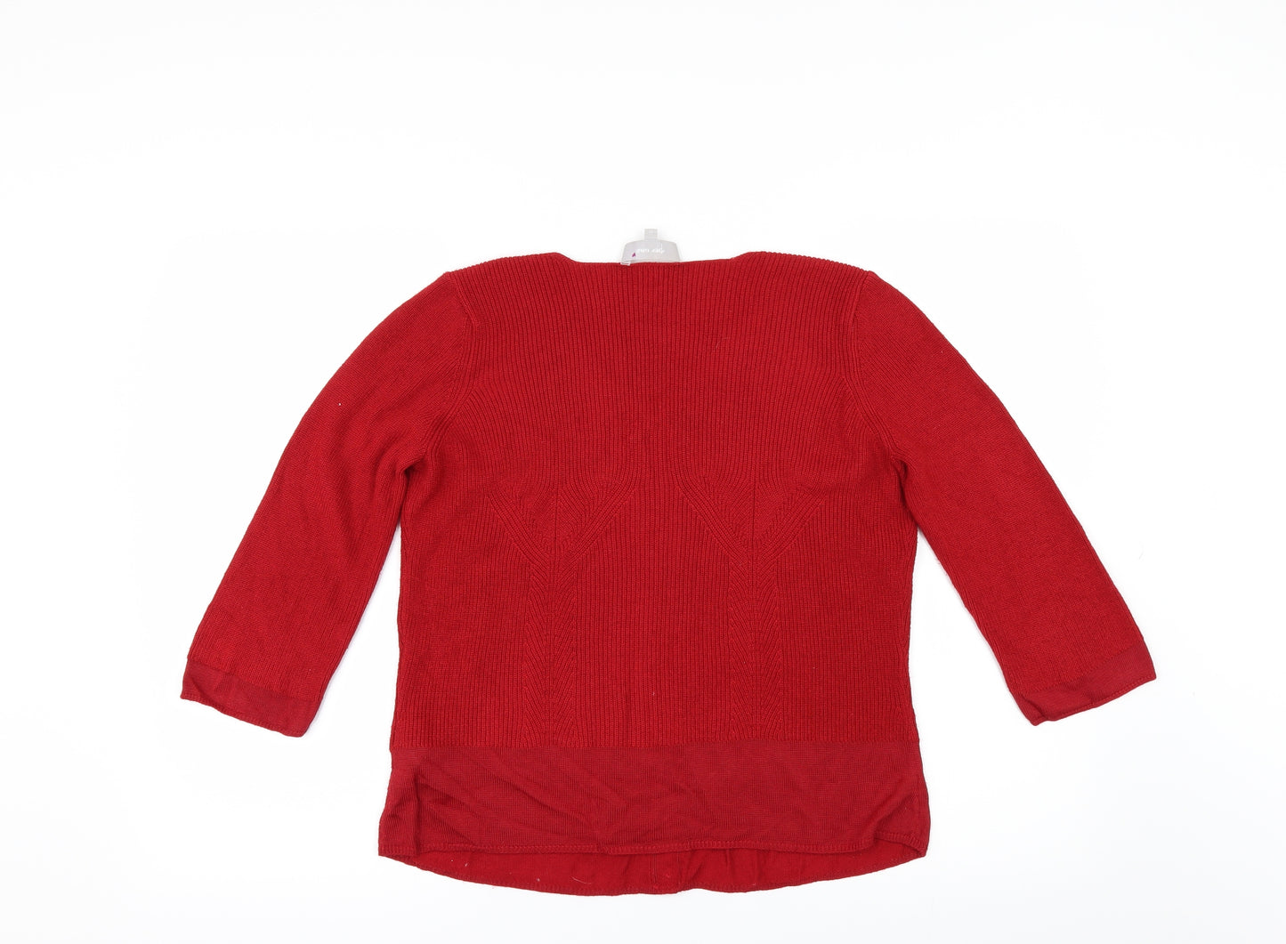 Per Una Womens Red   Cardigan Jumper Size 12