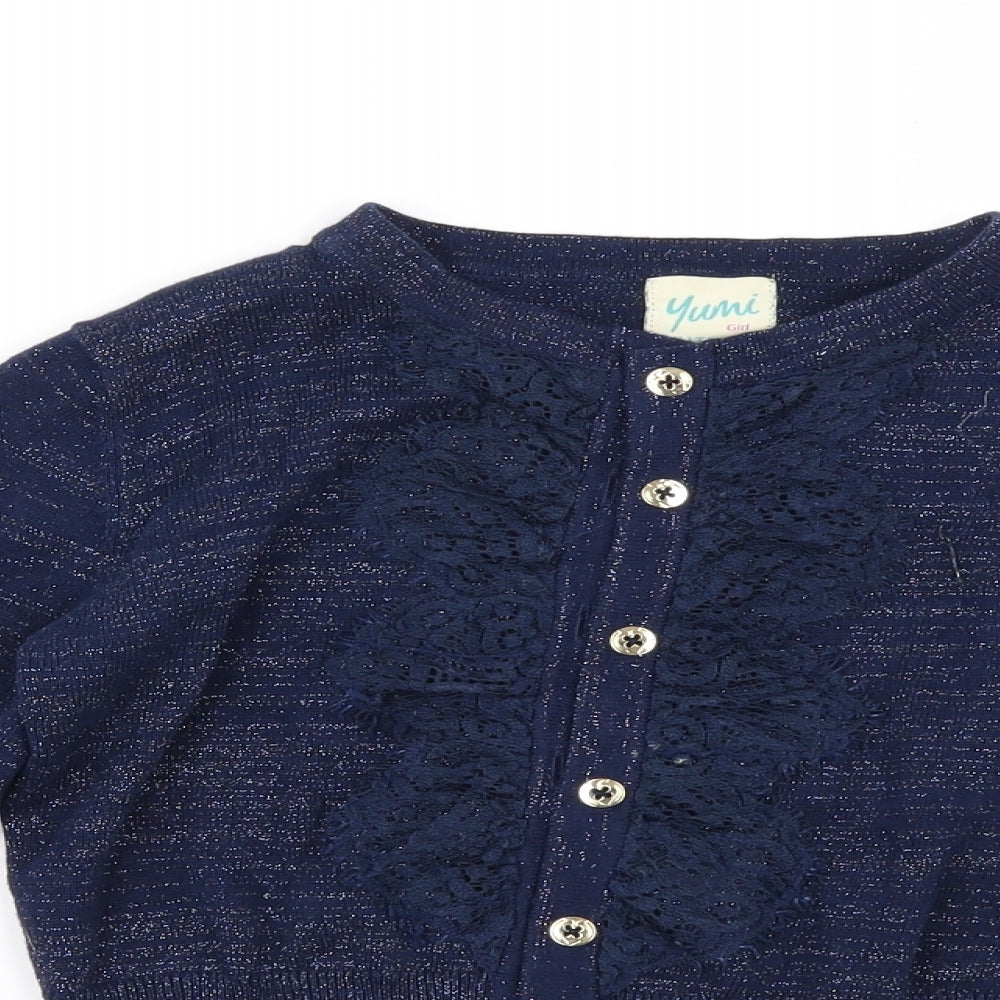 Yummie Girls Blue   Cape Jumper Size 9 Years