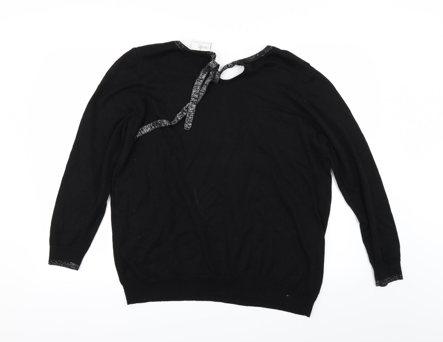 Wallis Womens Black    Jumper Size L  - CHRISTMAS