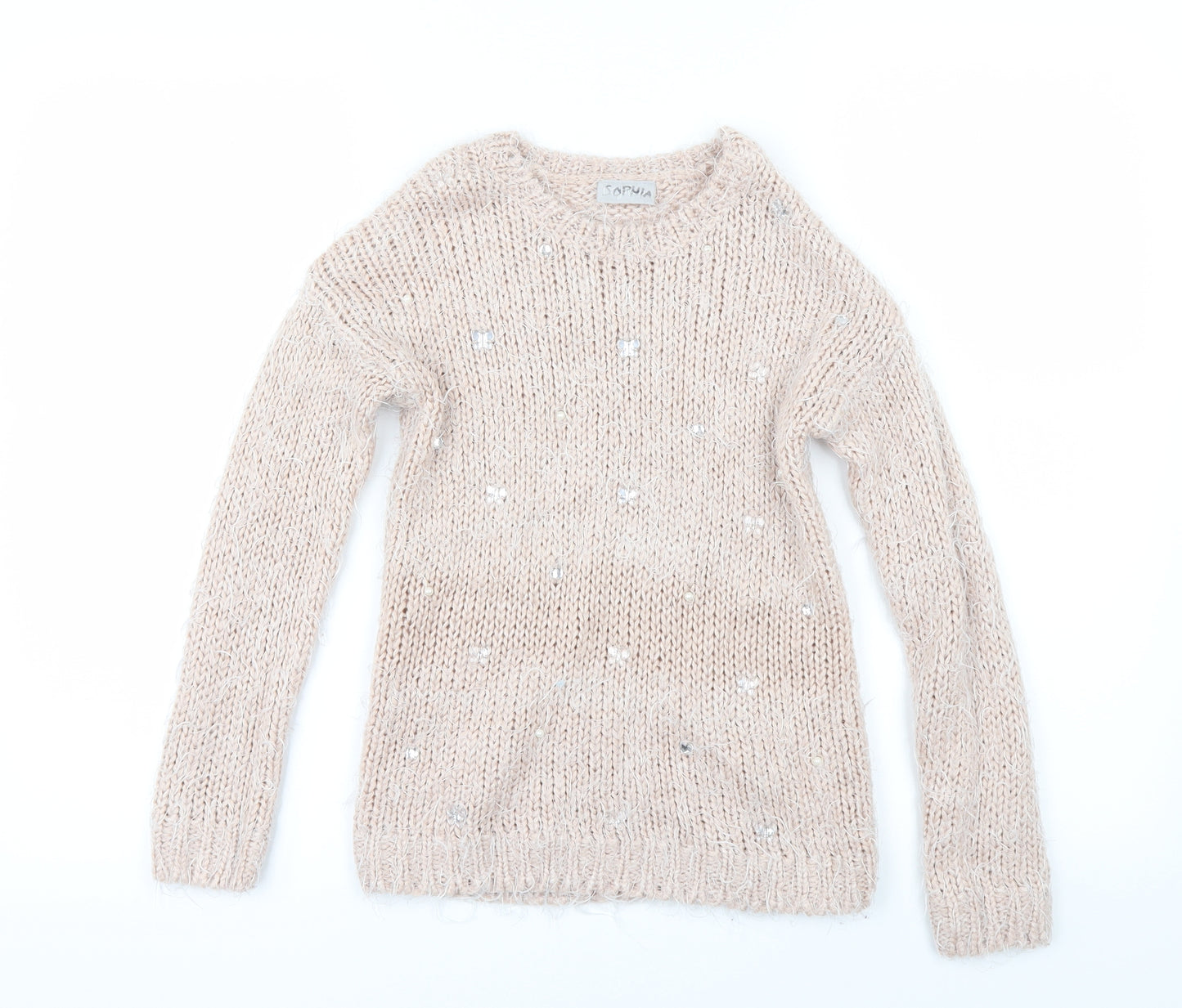 Matalan Girls Pink   Pullover Jumper Size 8-9 Years