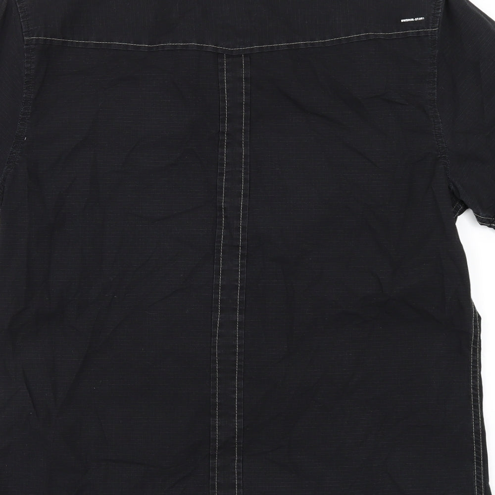 F&F Mens Black    Button-Up Size M