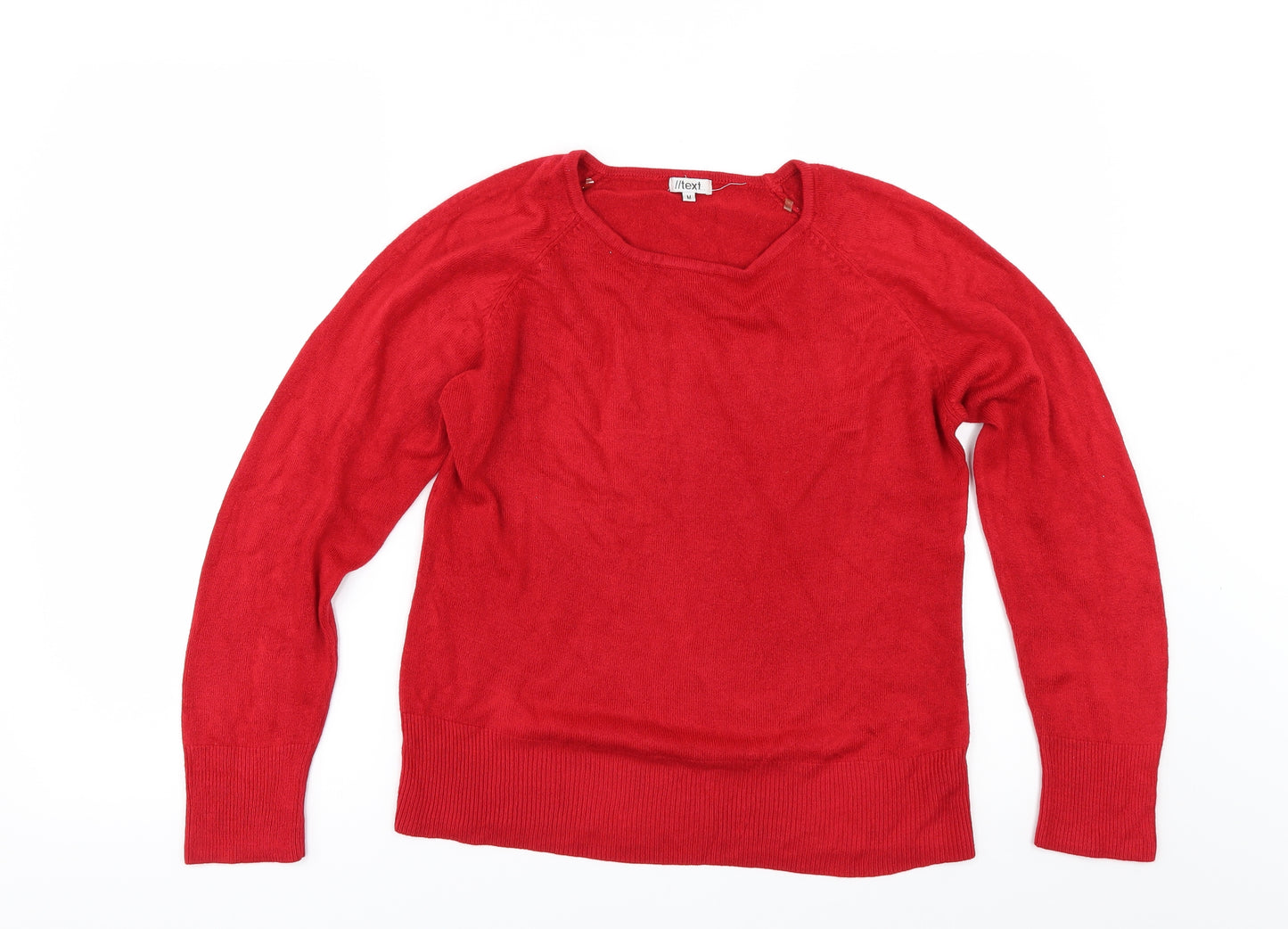 TEXT Womens Red   Pullover Jumper Size M
