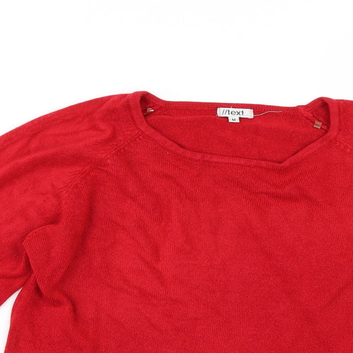 TEXT Womens Red   Pullover Jumper Size M