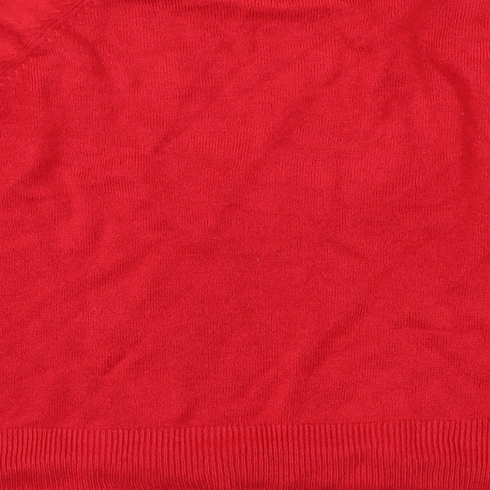 TEXT Womens Red   Pullover Jumper Size M