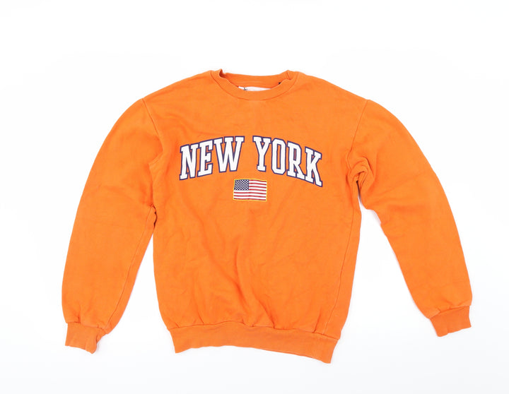 Topshop` Womens Orange   Pullover Sweatshirt Size 6