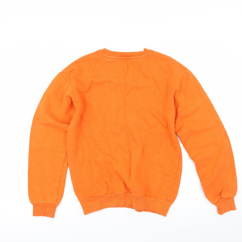 Topshop` Womens Orange   Pullover Sweatshirt Size 6