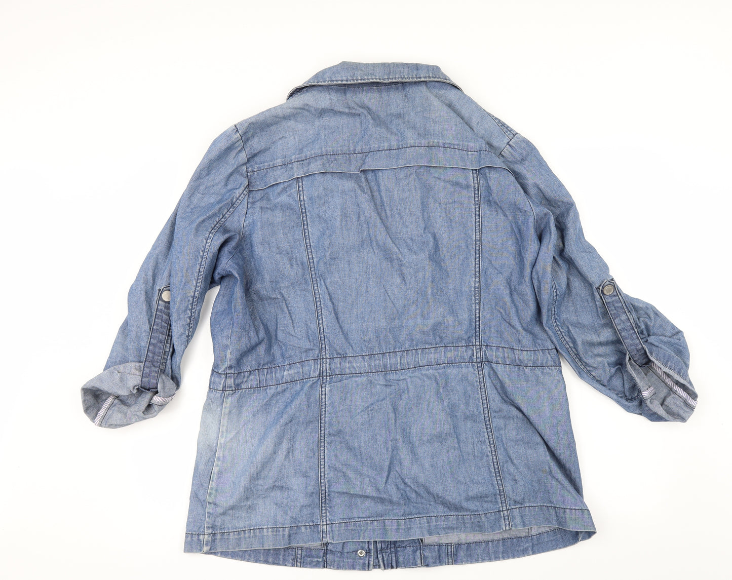 Maine New England Womens Black  Denim Jacket  Size 18