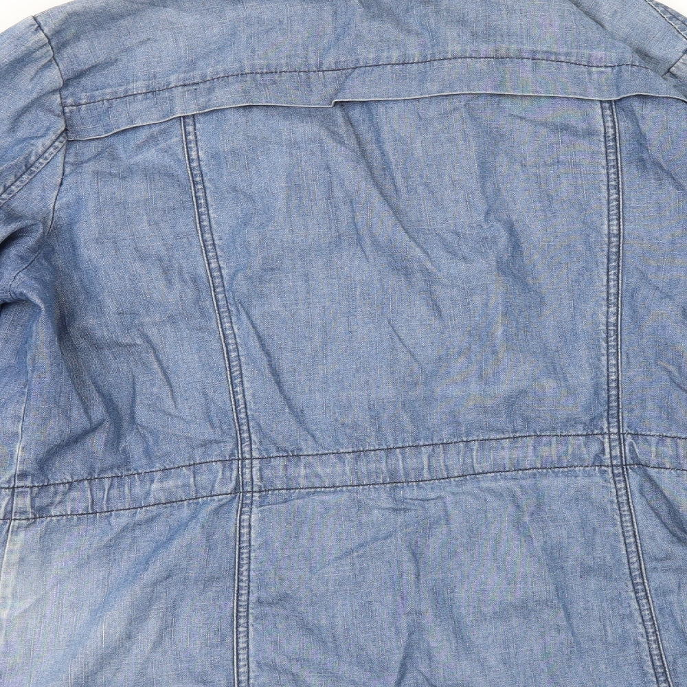 Maine New England Womens Black  Denim Jacket  Size 18