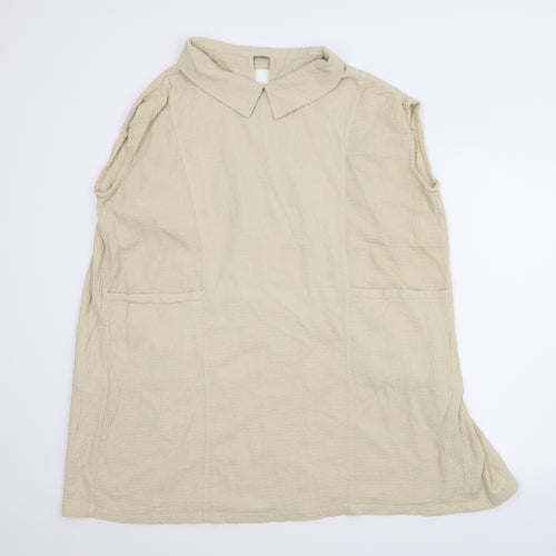 Vog Style Womens Beige   Tunic Blouse Size 2XL